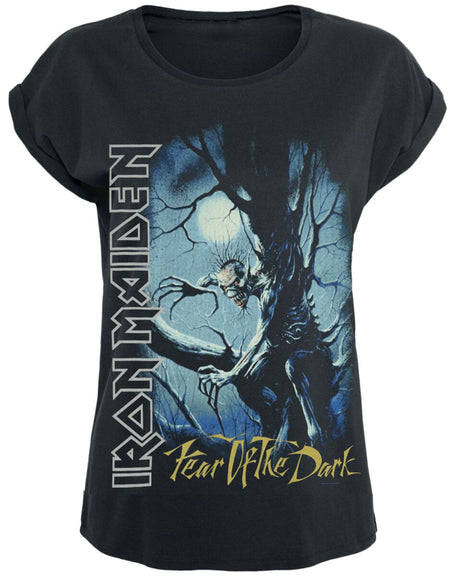 T-Shirt Manches courtes  de Iron Maiden - Fear Of The Dark - S à XXL - pour Femme - noir/effet usé - Iron Maiden