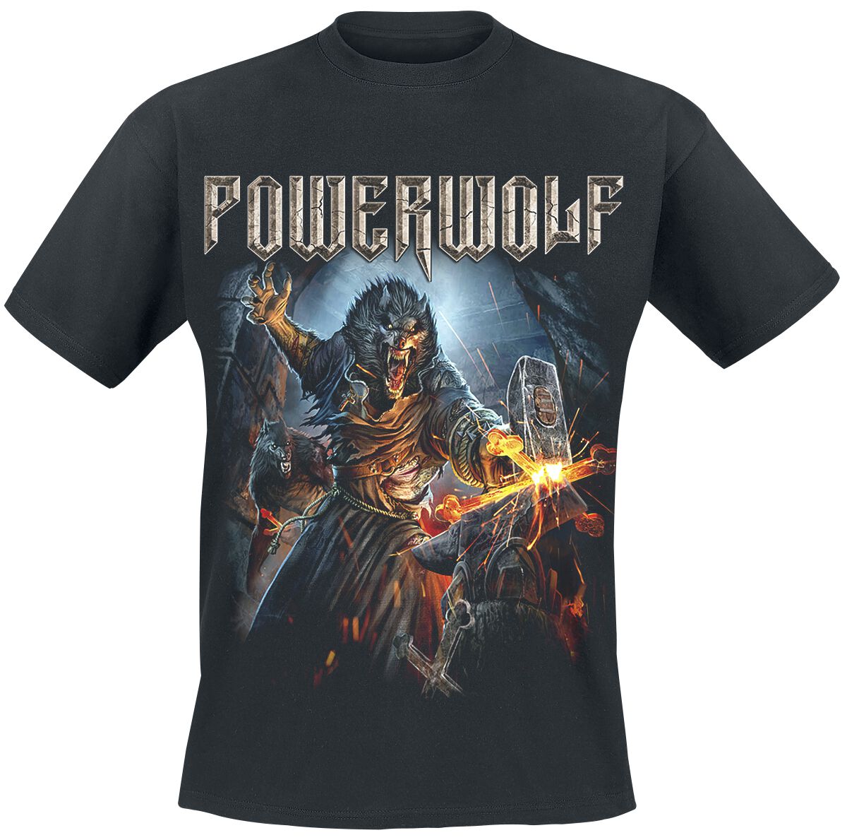 T-Shirt Manches courtes  de Powerwolf - Incense And Iron - S à XXL - pour Homme - noir - Powerwolf