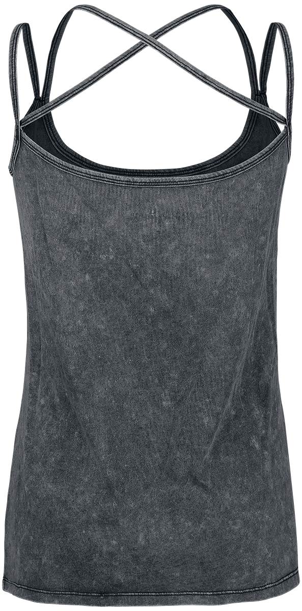 Top  de Rock Rebel by EMP - Haut Délavage Vintage & Imprimé - S à 5XL - pour Femme - gris - Rock Rebel by EMP - View 2