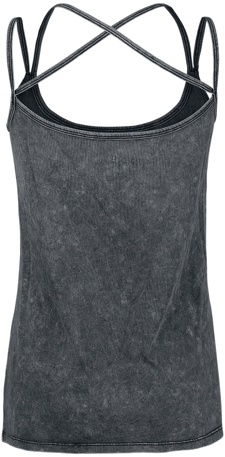 Top  de Rock Rebel by EMP - Haut Délavage Vintage & Imprimé - S à 5XL - pour Femme - gris - Rock Rebel by EMP - View 2