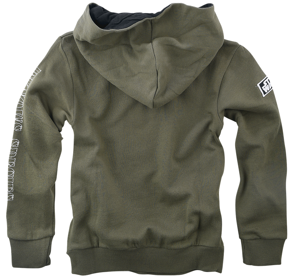Sweat-shirt à capuche Disney de Star Wars - Enfants - Grogu - Croquis - 116 à 164 - pour Unisexe - kaki - Star Wars - View 2