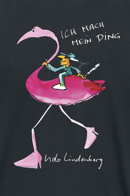 T-Shirt Manches courtes  de Udo Lindenberg - Flamingo Shirt - M à XL - pour Homme - noir - Udo Lindenberg - View 2
