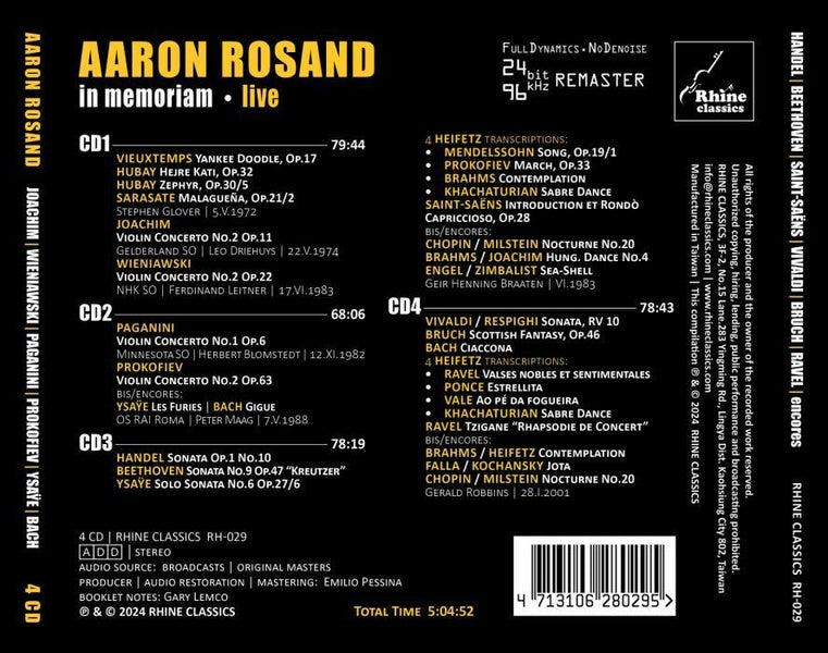In Memoriam - Live Coffret - Front Cover