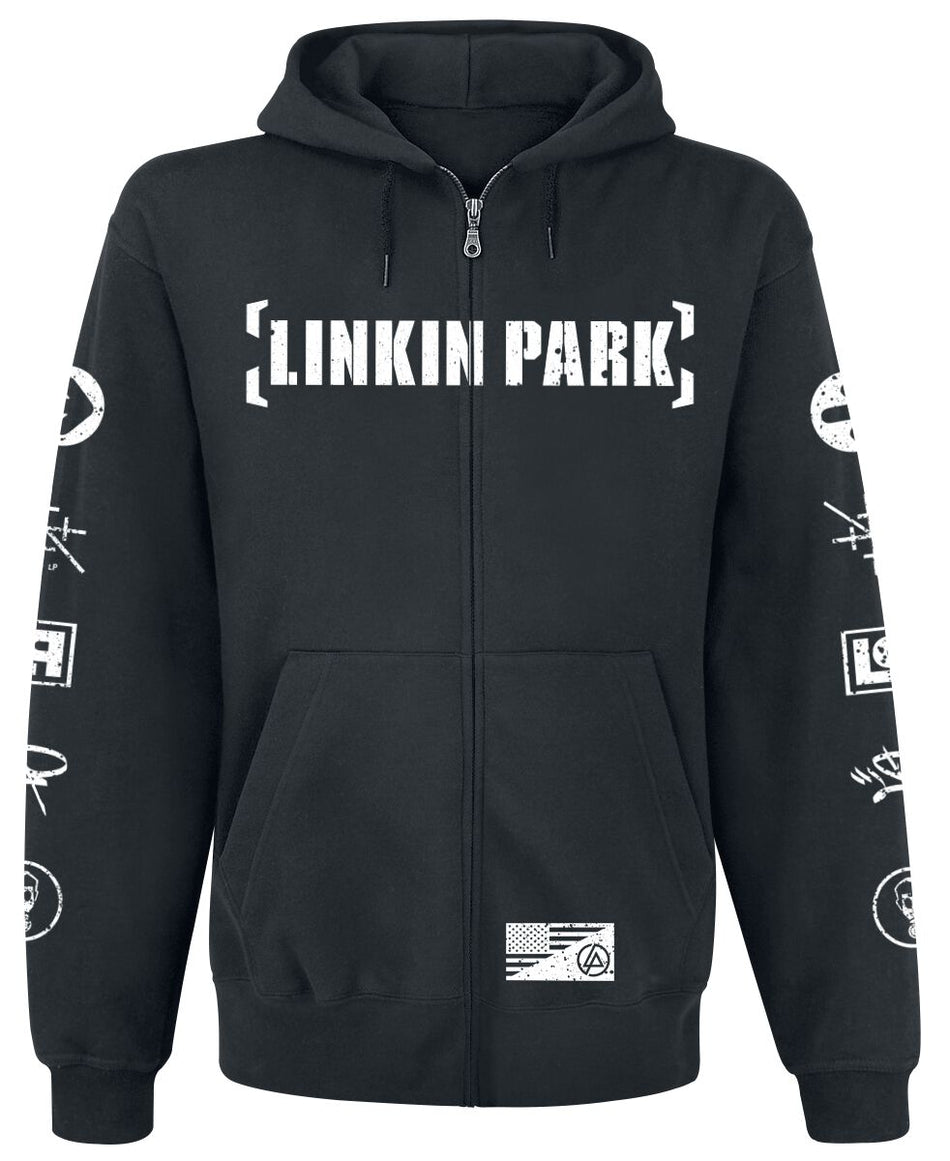 Sweat-shirt zippé à capuche  de Linkin Park - Graffiti - S à XXL - pour Homme - noir - Linkin Park