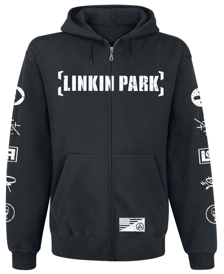 Sweat-shirt zippé à capuche  de Linkin Park - Graffiti - S à XXL - pour Homme - noir - Linkin Park
