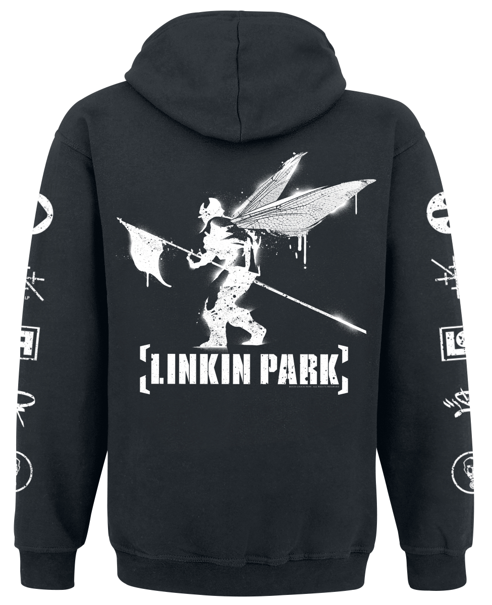 Sweat-shirt zippé à capuche  de Linkin Park - Graffiti - S à XXL - pour Homme - noir - Linkin Park - View 2