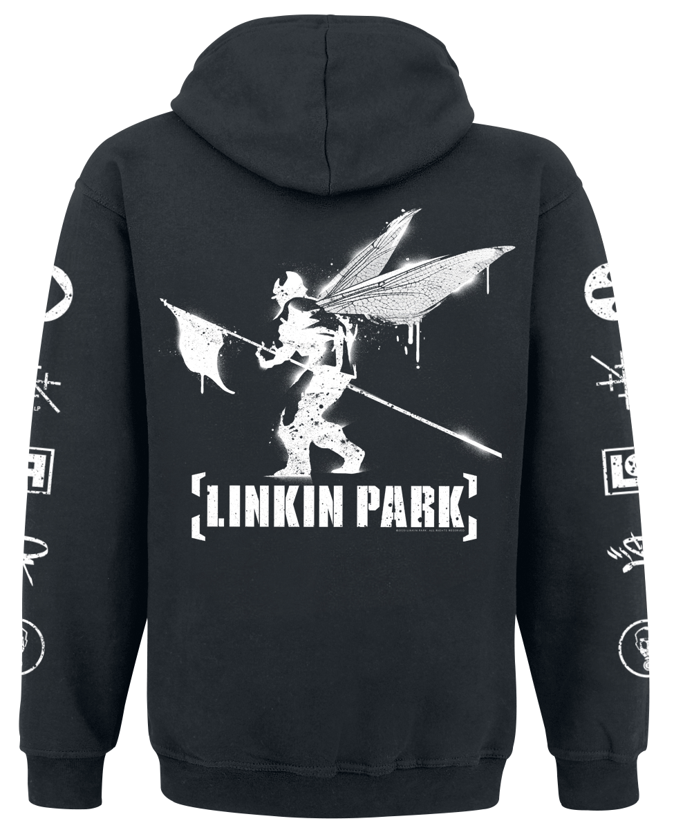 Sweat-shirt zippé à capuche  de Linkin Park - Graffiti - S à XXL - pour Homme - noir - Linkin Park - View 2