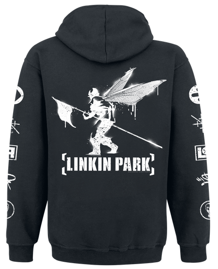 Sweat-shirt zippé à capuche  de Linkin Park - Graffiti - S à XXL - pour Homme - noir - Linkin Park - View 2