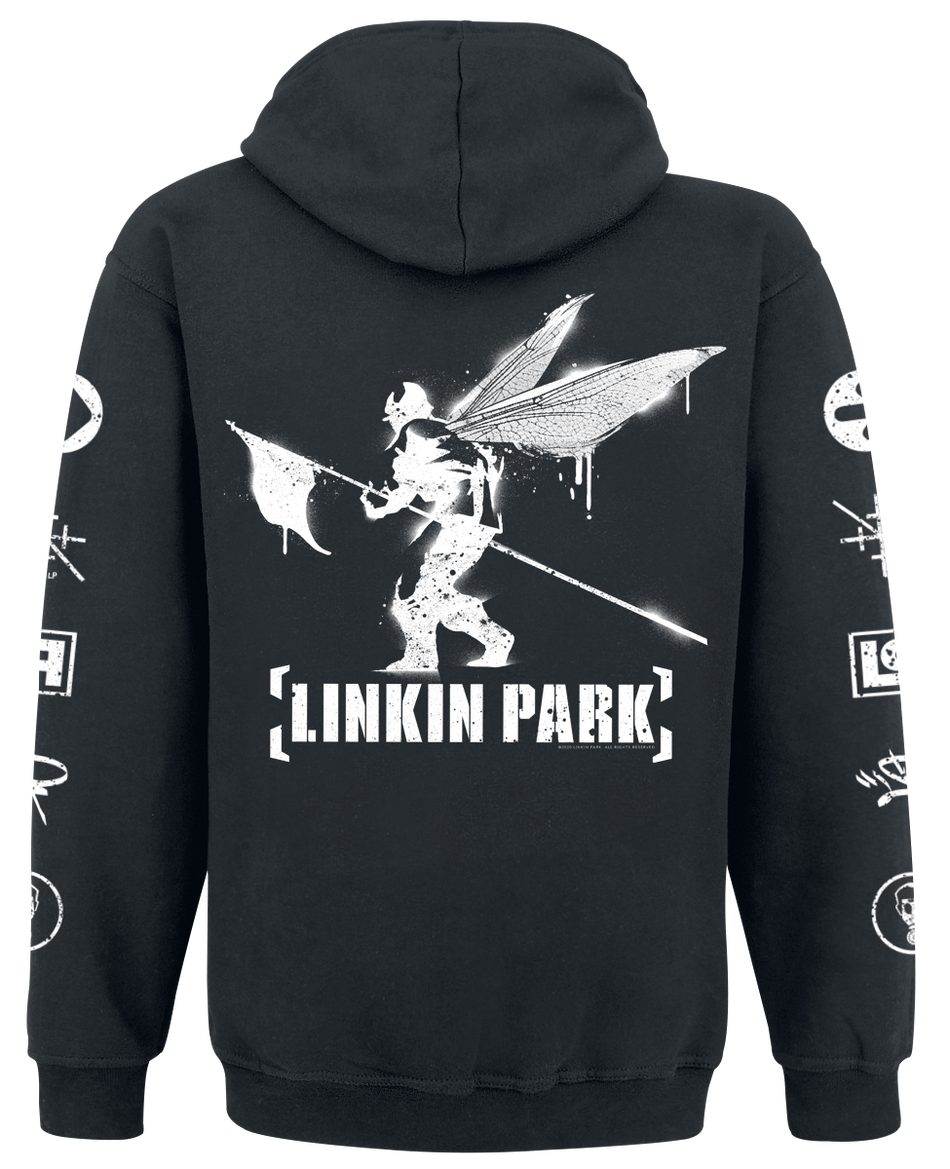 Sweat-shirt zippé à capuche  de Linkin Park - Graffiti - S à XXL - pour Homme - noir - Linkin Park - View 2