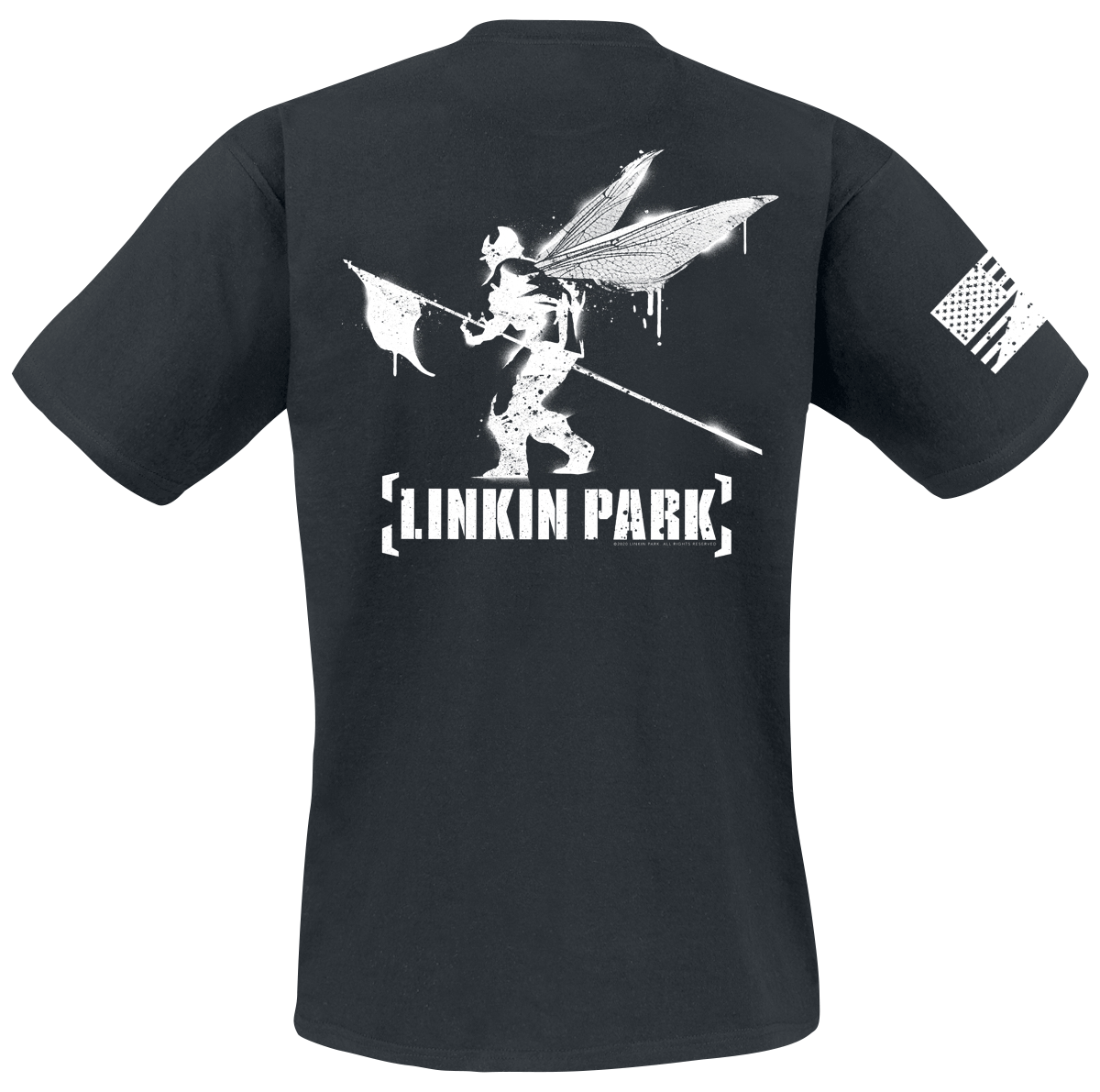 T-Shirt Manches courtes  de Linkin Park - Flag - S à 4XL - pour Unisexe - noir - Linkin Park - View 2