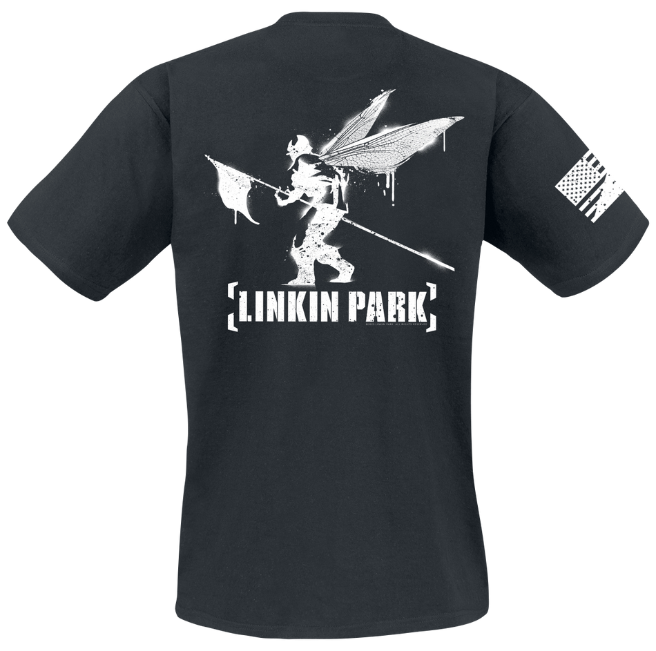 T-Shirt Manches courtes  de Linkin Park - Flag - S à 4XL - pour Unisexe - noir - Linkin Park - View 2