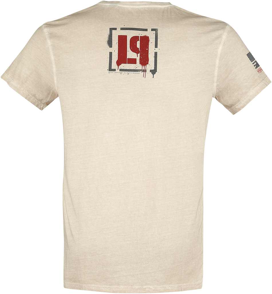 T-Shirt Manches courtes  de Linkin Park - Hybrid Theory - S à 4XL - pour Homme - blanc cassé - Linkin Park - View 2