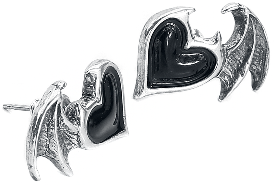 Set de clous d'oreilles Gothic de Alchemy Gothic - BlackSoul - pour Femme - couleur argent - Alchemy Gothic - View 2