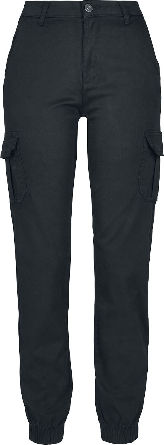 Pantalon Cargo  de Urban Classics - Pantalon Cardo Taille Haute - W27L32 à W30L32 - pour Femme - noir - Urban Classics