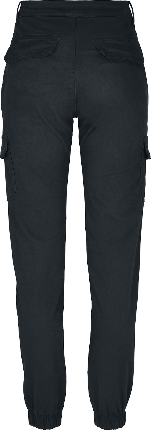 Pantalon Cargo  de Urban Classics - Pantalon Cardo Taille Haute - W26L32 à W30L32 - pour Femme - noir - Urban Classics - View 2
