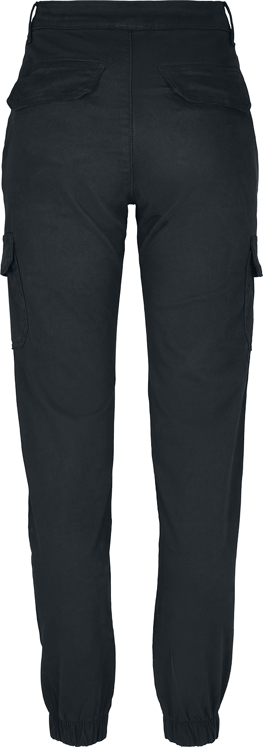 Pantalon Cargo  de Urban Classics - Pantalon Cardo Taille Haute - W27L32 à W30L32 - pour Femme - noir - Urban Classics - View 2