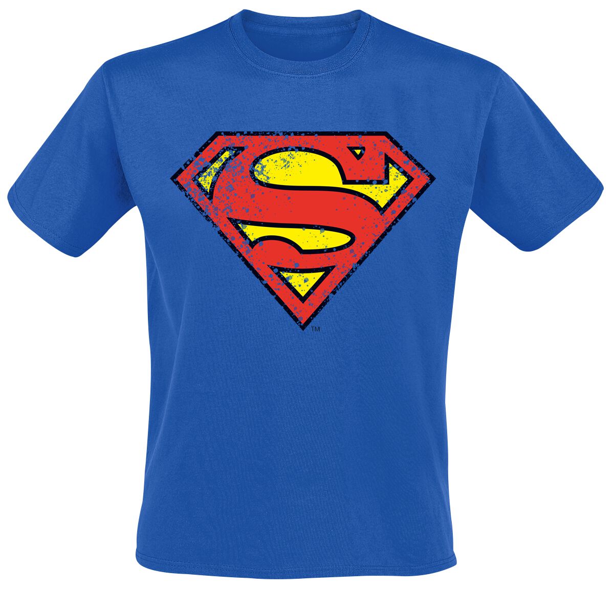 T-Shirt Manches courtes  de Superman - Emblème - M à XXL - pour Homme - bleu - Superman