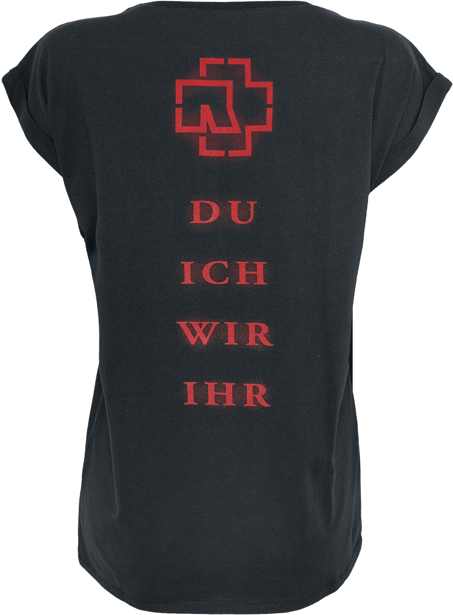 T-Shirt Manches courtes  de Rammstein - Du-Ich-Wir-Ihr - XS à 3XL - pour Femme - noir - Rammstein - View 2
