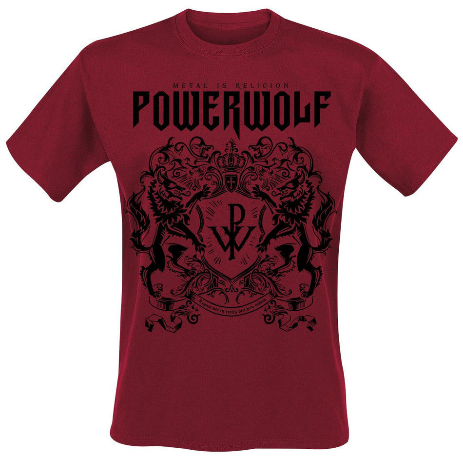 T-Shirt Manches courtes  de Powerwolf - Logo (red) - S à XXL - pour Homme - rouge - Powerwolf
