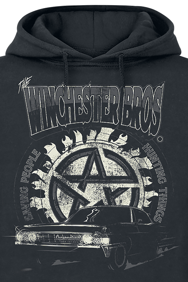 Sweat-shirt à capuche  de Supernatural - Winchester Bros. - S à XXL - pour Homme - noir - Supernatural - View 2