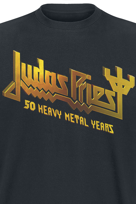 T-Shirt Manches courtes  de Judas Priest - 50 Years Anniversary 2020 - S à XXL - pour Homme - noir - Judas Priest - View 2