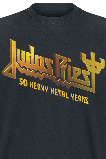 T-Shirt Manches courtes  de Judas Priest - 50 Years Anniversary 2020 - S à XXL - pour Homme - noir - Judas Priest - View 2