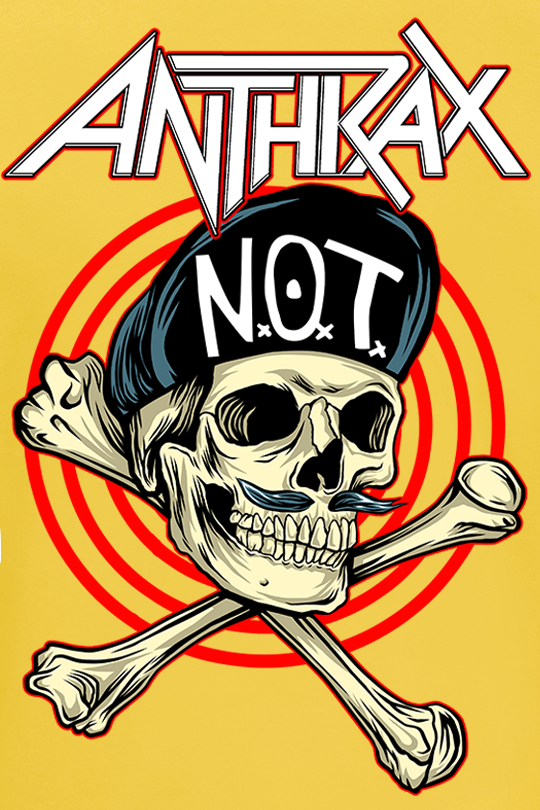 T-Shirt Manches courtes  de Anthrax - Not Man - S à XL - pour Homme - jaune - Anthrax - View 2
