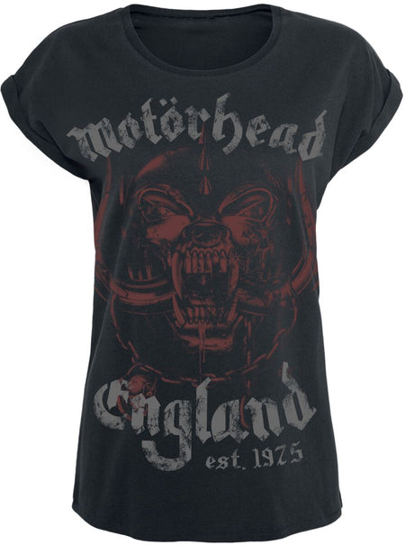 T-Shirt Manches courtes  de Motörhead - England - S à XL - pour Femme - noir - Motörhead