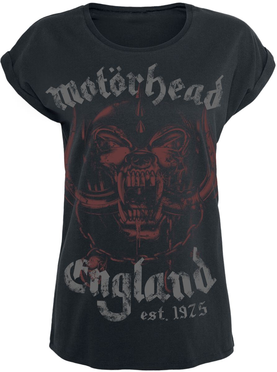 T-Shirt Manches courtes  de Motörhead - England - S à XL - pour Femme - noir - Motörhead
