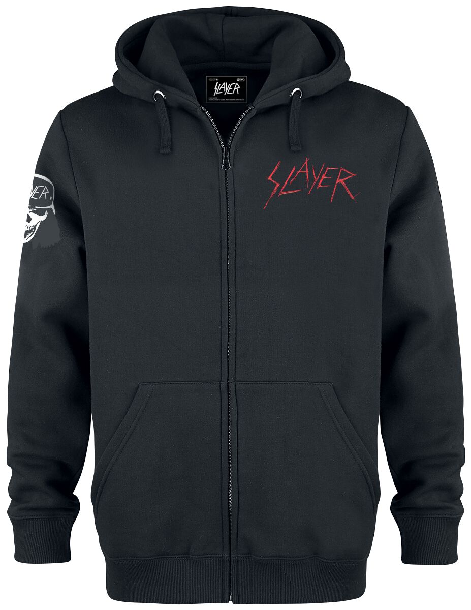 Sweat-shirt zippé à capuche  de Slayer - Sword Skull - S à M - pour Homme - noir - Slayer
