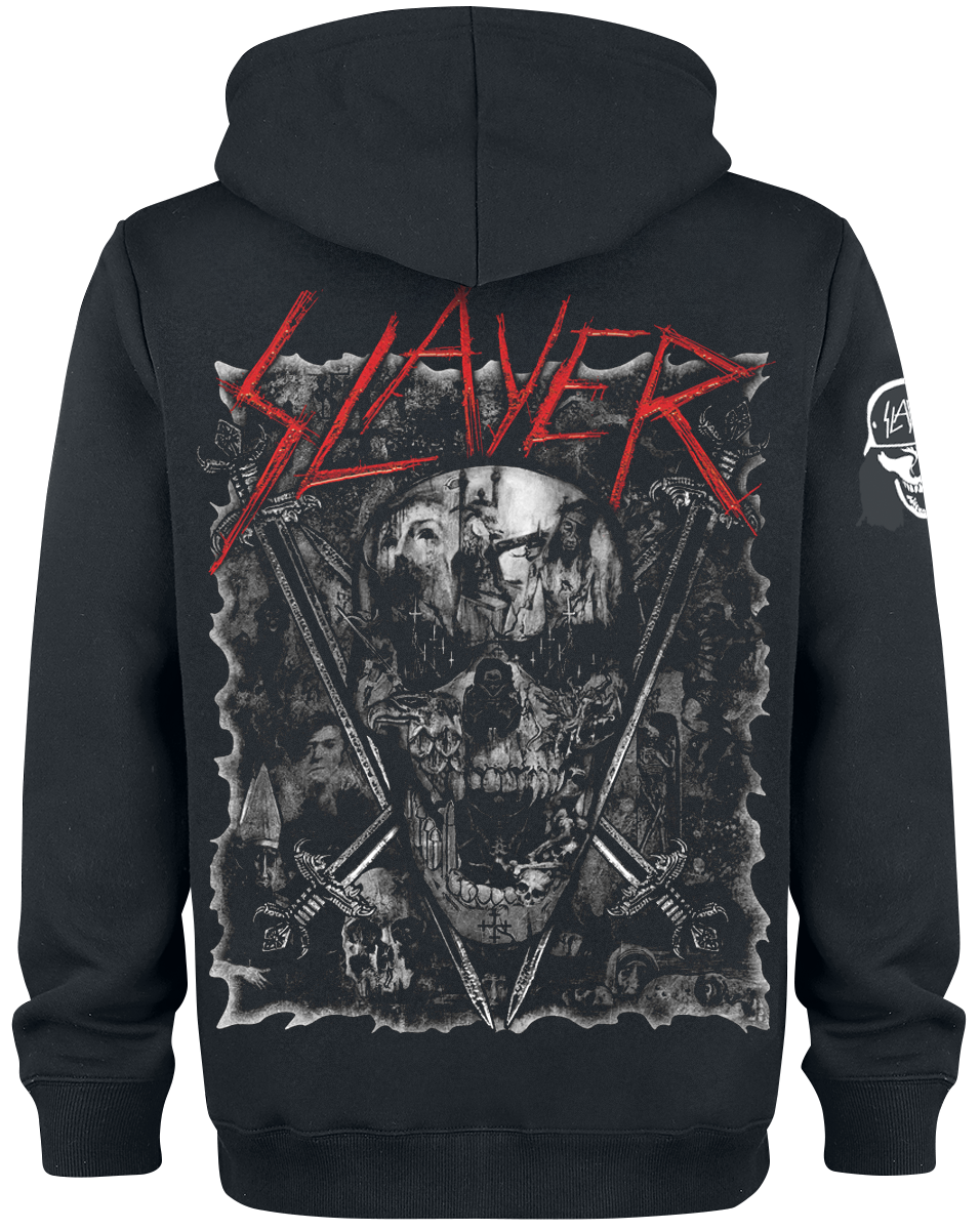 Sweat-shirt zippé à capuche  de Slayer - Sword Skull - S à XXL - pour Homme - noir - Slayer - View 2