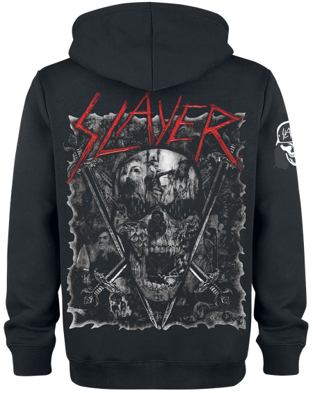 Sweat-shirt zippé à capuche  de Slayer - Sword Skull - S à XXL - pour Homme - noir - Slayer - View 2
