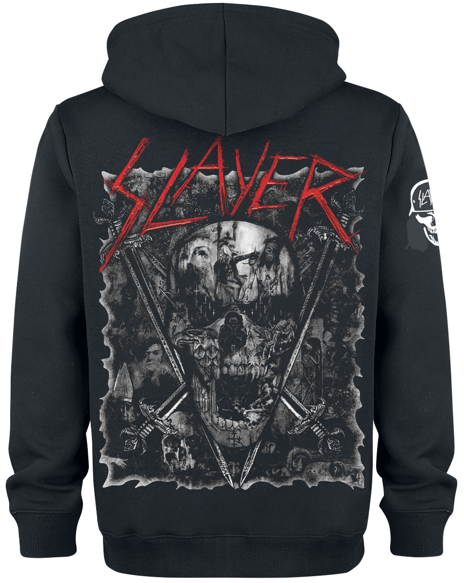 Sweat-shirt zippé à capuche  de Slayer - Sword Skull - S à XXL - pour Homme - noir - Slayer - View 2