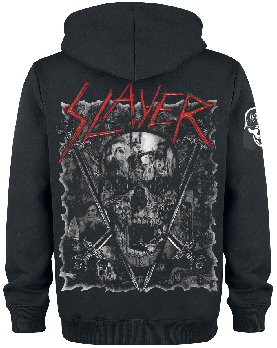 Sweat-shirt zippé à capuche  de Slayer - Sword Skull - S à M - pour Homme - noir - Slayer - View 2