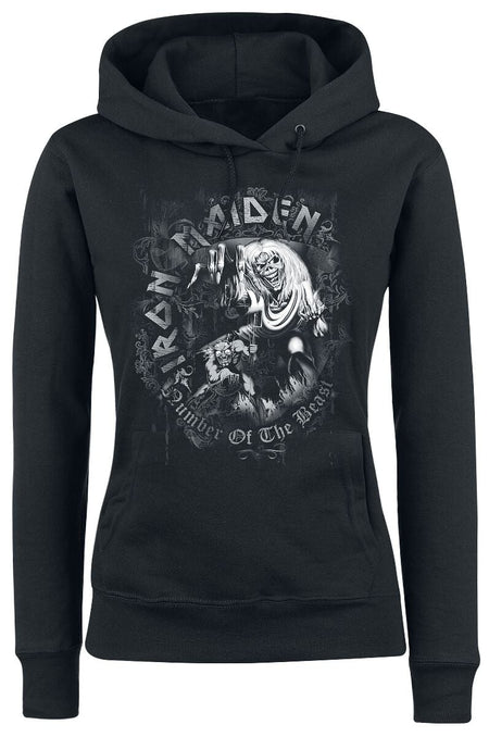 Sweat-shirt à capuche  de Iron Maiden - Number Of The Beast - M à XXL - pour Femme - noir - Iron Maiden