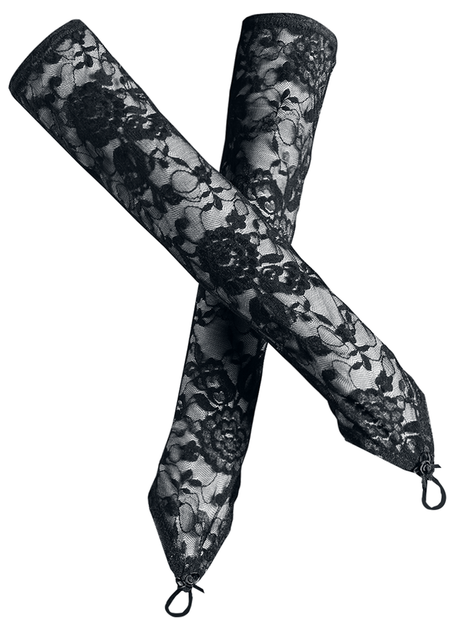 Mitaines montantes Gothic de Sinister Gothic - Manchons Gothic - pour Femme - noir - Sinister Gothic - View 2