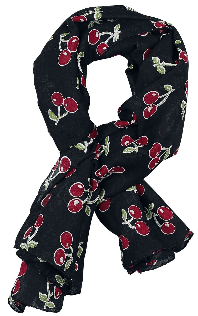 Foulard Rockabilly de Rock Daddy - Écharpe Cerises Rockabella - pour Femme - noir/vert/rouge - Rock Daddy