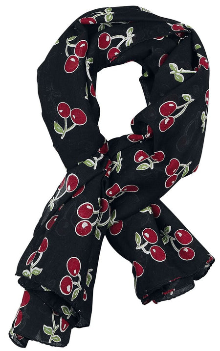 Foulard Rockabilly de Rock Daddy - Écharpe Cerises Rockabella - pour Femme - noir/vert/rouge - Rock Daddy