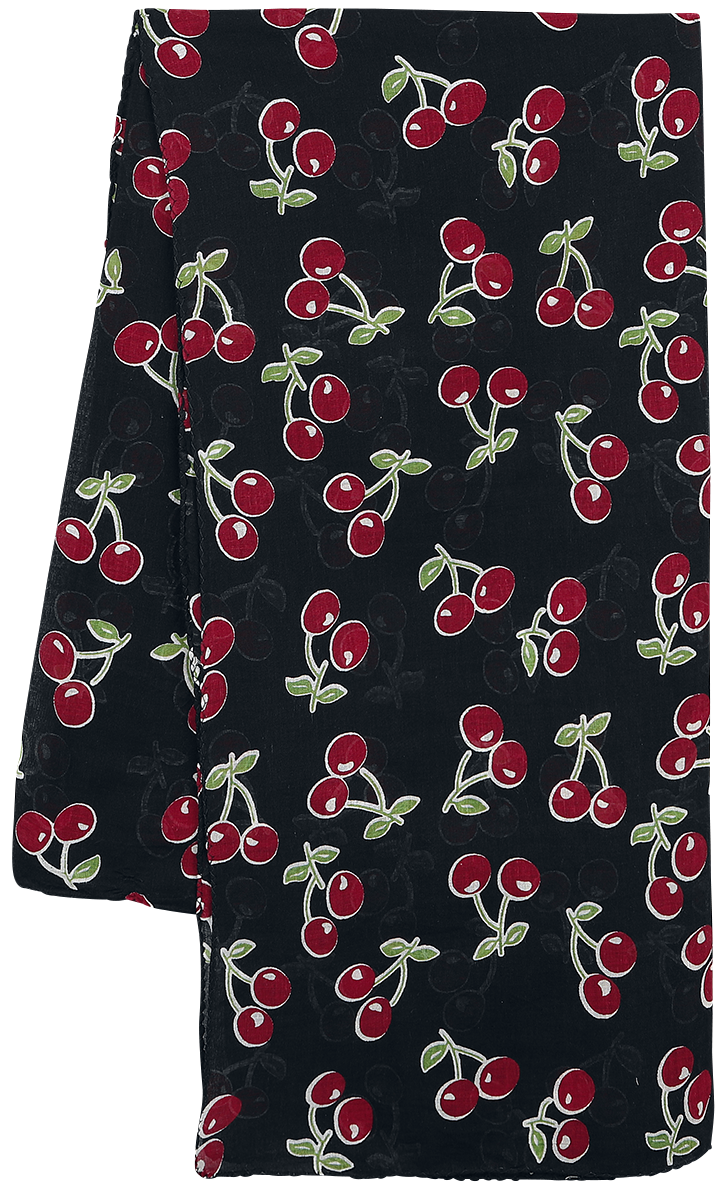Foulard Rockabilly de Rock Daddy - Écharpe Cerises Rockabella - pour Femme - noir/vert/rouge - Rock Daddy - View 2