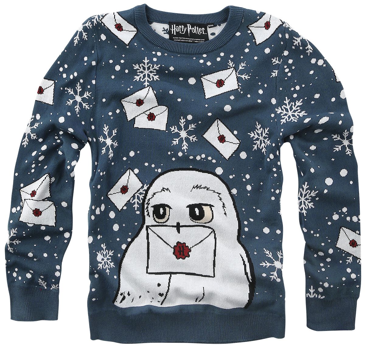 Sweat-Shirt  de Harry Potter - Enfants - Hedwige - 128 à 164 - pour filles & garçonse - bleu - Harry Potter