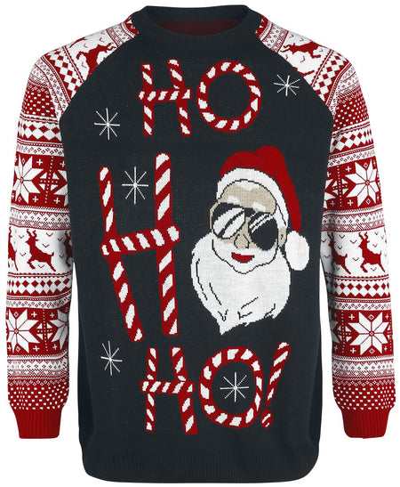 Pull de Noël Fun de Pull Moche De Noël - Ho Ho Ho - S à 5XL - pour Homme - multicolore - Pull Moche De Noël