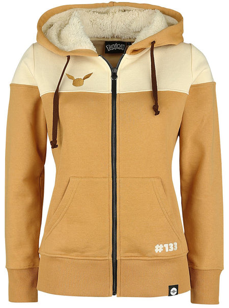 Sweat-shirt zippé à capuche Gaming de Pokémon - Évoli - Cosplay - XS à XXL - pour Femme - multicolore - Pokémon
