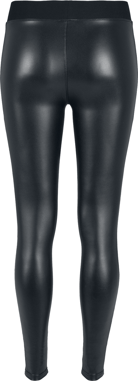 Legging  de Urban Classics - Leggings Simili-Cuir Tech Mesh - XS à XL - pour Femme - noir - Urban Classics - View 2