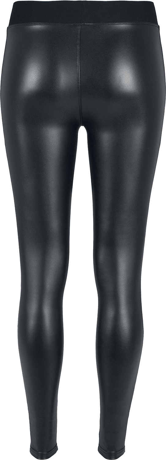 Legging  de Urban Classics - Leggings Simili-Cuir Tech Mesh - XS à XL - pour Femme - noir - Urban Classics - View 2