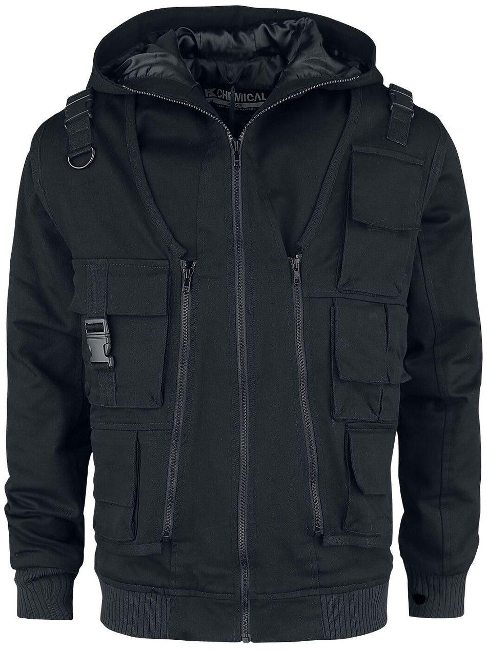 Veste d'hiver Gothic de Chemical Black - Veste Taj - S à XXL - pour Homme - noir - Chemical Black