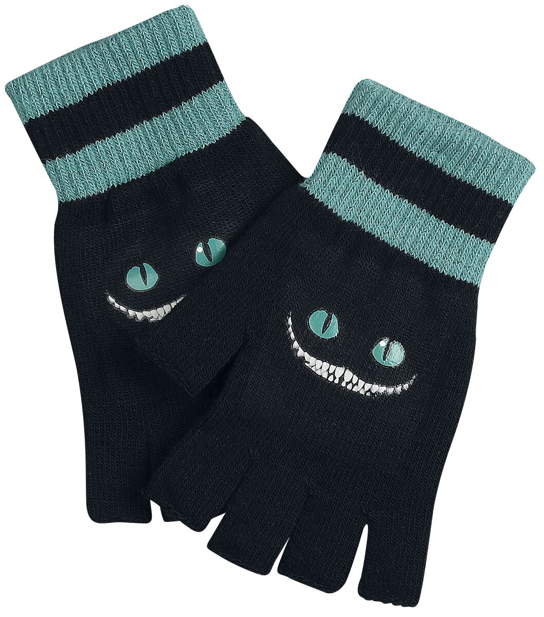 Mitaines Disney de Alice Au Pays Des Merveilles - Cheshire Cat - pour Femme - noir/turquoise - Alice Au Pays Des Merveilles