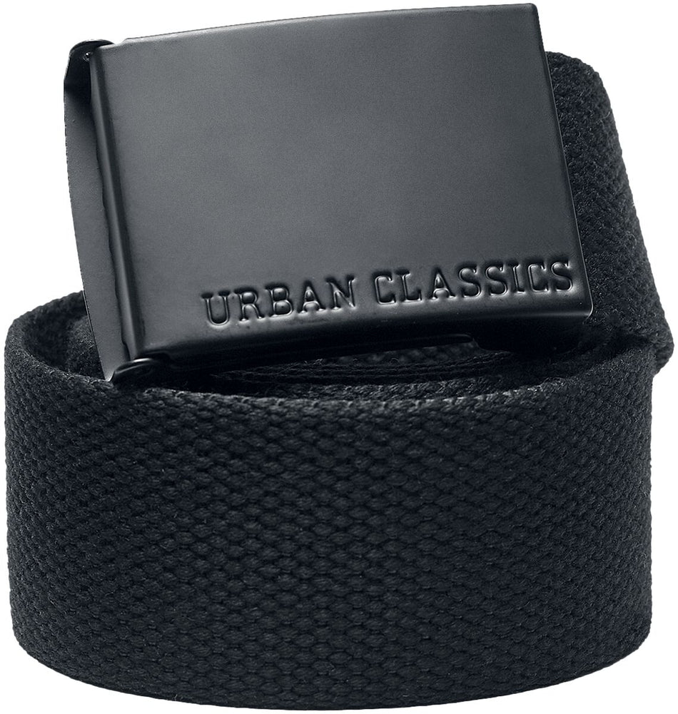 Ceinture  de Urban Classics - Ceinture Toile Boucle Colorée - pour Unisexe - noir - Urban Classics