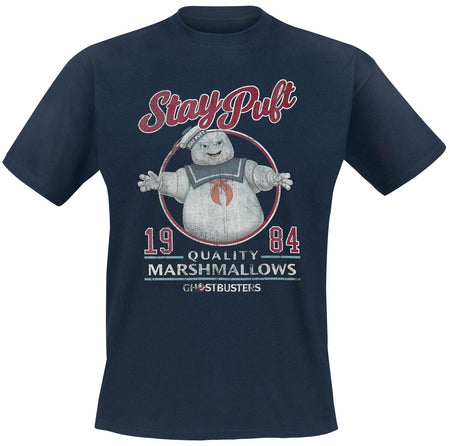 T-Shirt Manches courtes  de SOS Fantômes - Stay Puft - S à XXL - pour Homme - bleu foncé - SOS Fantômes