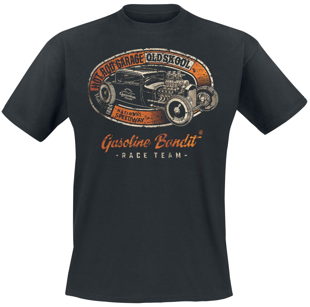 T-Shirt Manches courtes Rockabilly de Gasoline Bandit - Hot Rod Garage - S à 4XL - pour Homme - noir - Gasoline Bandit