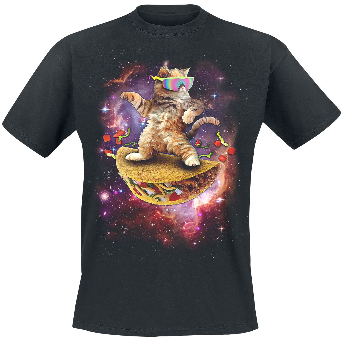 T-Shirt Manches courtes Fun de Goodie Two Sleeves - Awesome Cat - S à 5XL - pour Homme - noir - Goodie Two Sleeves